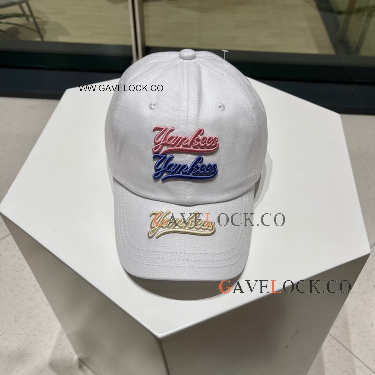 New York Baseball Cap White Canvas Hats